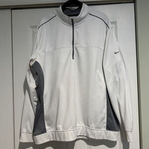 Nike Golf Tour Performance White and Grey Quarter Zip